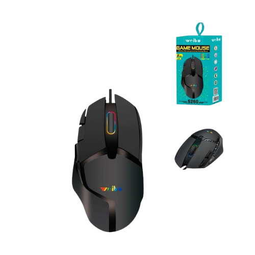 Mouse Gamer Usb RGB 8 botones WEIBO S260 